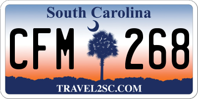 SC license plate CFM268