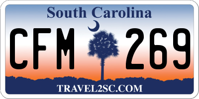 SC license plate CFM269