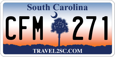 SC license plate CFM271