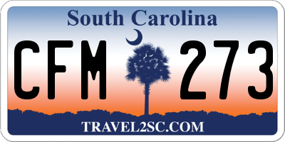 SC license plate CFM273