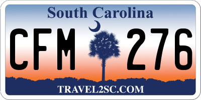 SC license plate CFM276