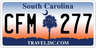 SC license plate CFM277