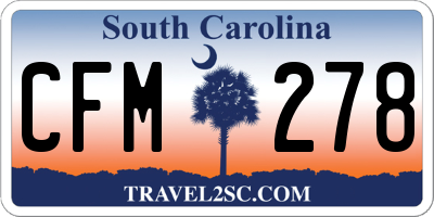 SC license plate CFM278