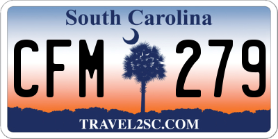 SC license plate CFM279