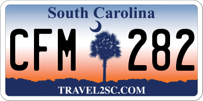 SC license plate CFM282