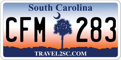 SC license plate CFM283