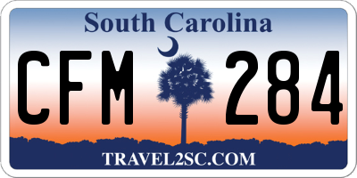 SC license plate CFM284