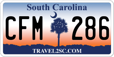 SC license plate CFM286