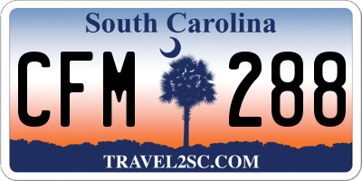 SC license plate CFM288