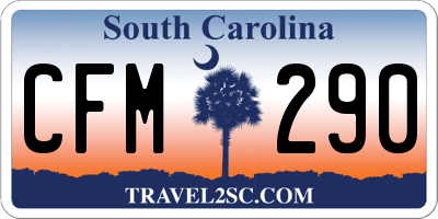 SC license plate CFM290
