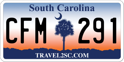 SC license plate CFM291