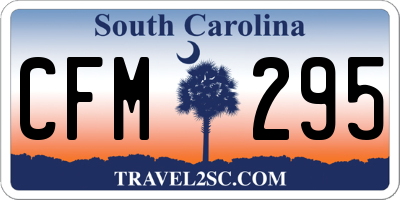 SC license plate CFM295