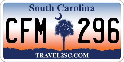 SC license plate CFM296