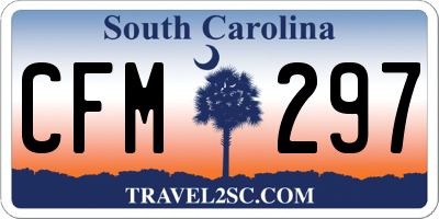 SC license plate CFM297