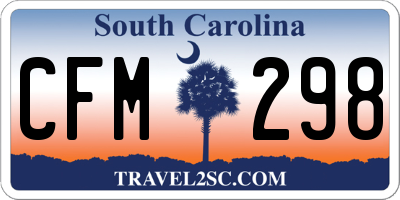 SC license plate CFM298