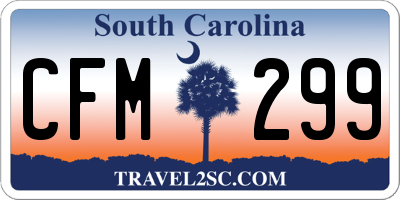 SC license plate CFM299