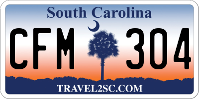 SC license plate CFM304