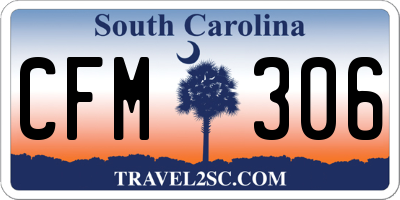 SC license plate CFM306