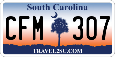 SC license plate CFM307