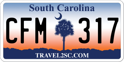 SC license plate CFM317