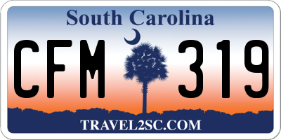 SC license plate CFM319
