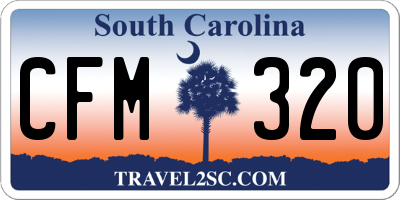 SC license plate CFM320