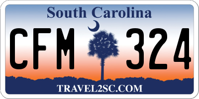 SC license plate CFM324