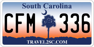 SC license plate CFM336