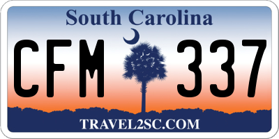 SC license plate CFM337