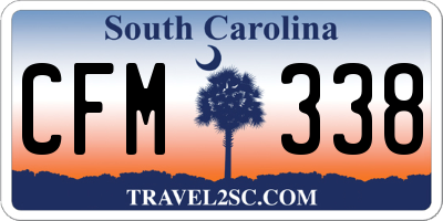 SC license plate CFM338