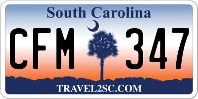 SC license plate CFM347