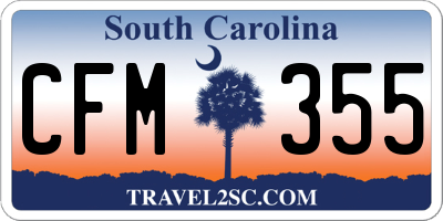 SC license plate CFM355
