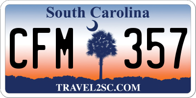 SC license plate CFM357