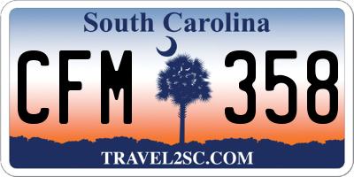 SC license plate CFM358