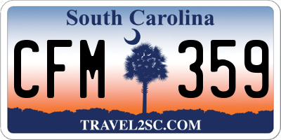 SC license plate CFM359