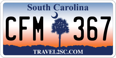SC license plate CFM367