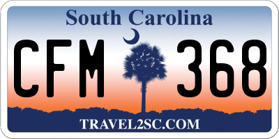 SC license plate CFM368