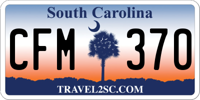 SC license plate CFM370