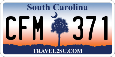 SC license plate CFM371