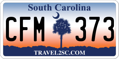 SC license plate CFM373