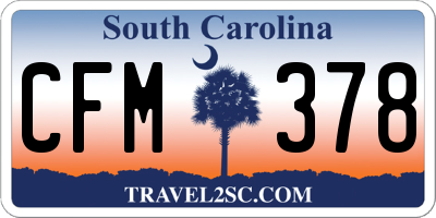 SC license plate CFM378