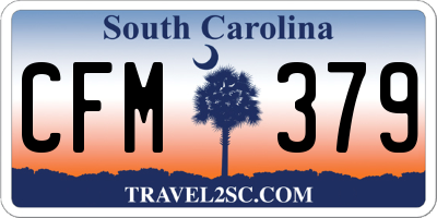SC license plate CFM379