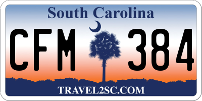 SC license plate CFM384