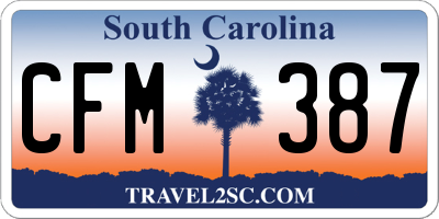 SC license plate CFM387
