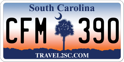 SC license plate CFM390