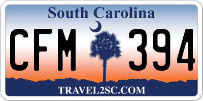 SC license plate CFM394