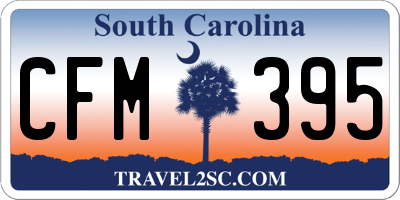 SC license plate CFM395