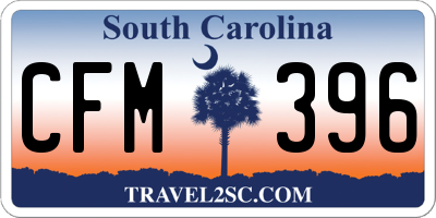 SC license plate CFM396