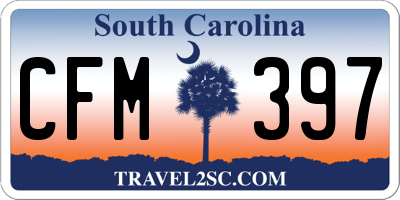 SC license plate CFM397