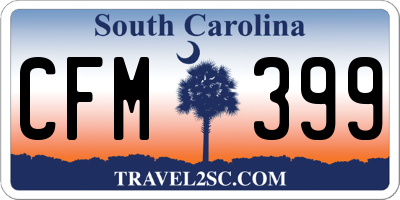 SC license plate CFM399